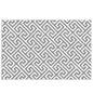 Reversible Outdoor RV Rug, Patio Floor Mat, 5' x 8' Plastic Straw Rug for Backyard, Deck, Beach, Camping, Grey & White