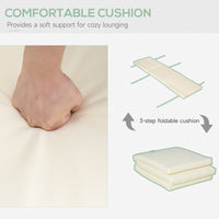 Wooden Folding Chaise Lounge, Outdoor Chaise Lounge Chair, Garden Reclining Tanning Chair with 4 Adjustable Back Soft Cushions, Green