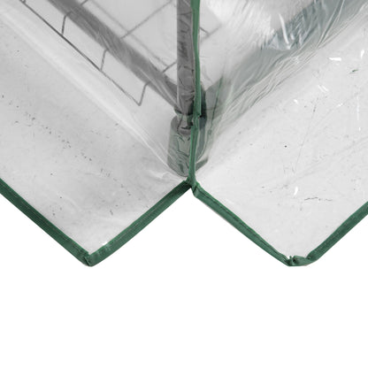 5 Tier Mini Greenhouse, Portable Outdoor Flower Stand with Shelf Clips, Indoor Greenhouse with Steel Frame, Transparent, 27.25" x 19.25" x 76", Clear