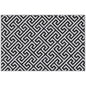Reversible Outdoor RV Rug, Patio Floor Mat, 5' x 8' Plastic Straw Rug for Backyard, Deck, Beach, Camping, Black & White