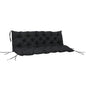 Porch Swing Cushion Garden Bench Cushion with Backrest, Non-Slip 3-Seater Thick Pad, Swing Chair Mat Replacement for Indoor and Outdoor, 59.1" x 38.6", Black