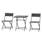 3-Piece Outdoor Folding Rattan Bistro Set, Mixed Brown