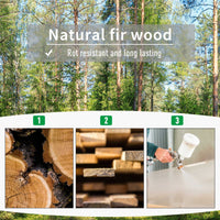 2.4 x 1 x 4.9 ft Garden Wooden Pine Trough Planter with Topped Trellis Climbing Plants Flower Raised Bed, Carbonized