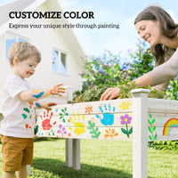 2 Tiers Wood Plant Raised Bed Flower Vegetable Herb Grow Box Stand Garden Step Planter Stand Free Combination Natural