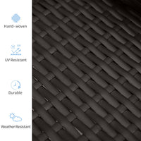 Outdoor Rattan Recliner Chair, Wicker Reclining Chair with Adjustable Back Retractable Footrest Cushion Blue