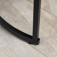 Nesting Coffee Tables Set of 2, Round Coffee Table with Metal Frame, Living Room Tables, Grey Wood Grain