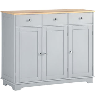 Modern Sideboard, Buffet Cabinet with Storage Cabinets, Drawers and Adjustable Shelves for Living Room, Grey