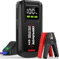 DBPOWER Jump Starter 2000A Peak Portable Car Jump Starter for Up to 8.0L Gas and 6.5L Diesel Engines, 12V Lithium Battery Booster Pack with 2.5" LCD Display, Smart Jumper Cables and LED Light - 7DAY'S