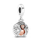 New 2023 Fashion Pink Pansy Flower Pendant Bead 925 Sterling Silver Plated Fit Necklace Keychain Charm DIY Jewelry Bracelet - 7DAY'S
