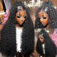 Deep Wave Frontal Wig 13x4 13x6 Hd Transparent Lace Frontal Wig Glueless 5X5 4X4 Wig 28 30 Inch Curly Lace Front Human Hair Wigs - 7DAY'S