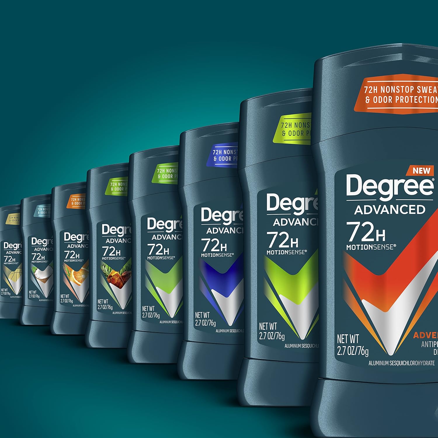 Degree Men Antiperspirant Deodorant Adventure Freshness and Odor Protection Deodorant for Men 2.7 Oz, (Pack of 4) Woodsy, Stick - 7DAY'S