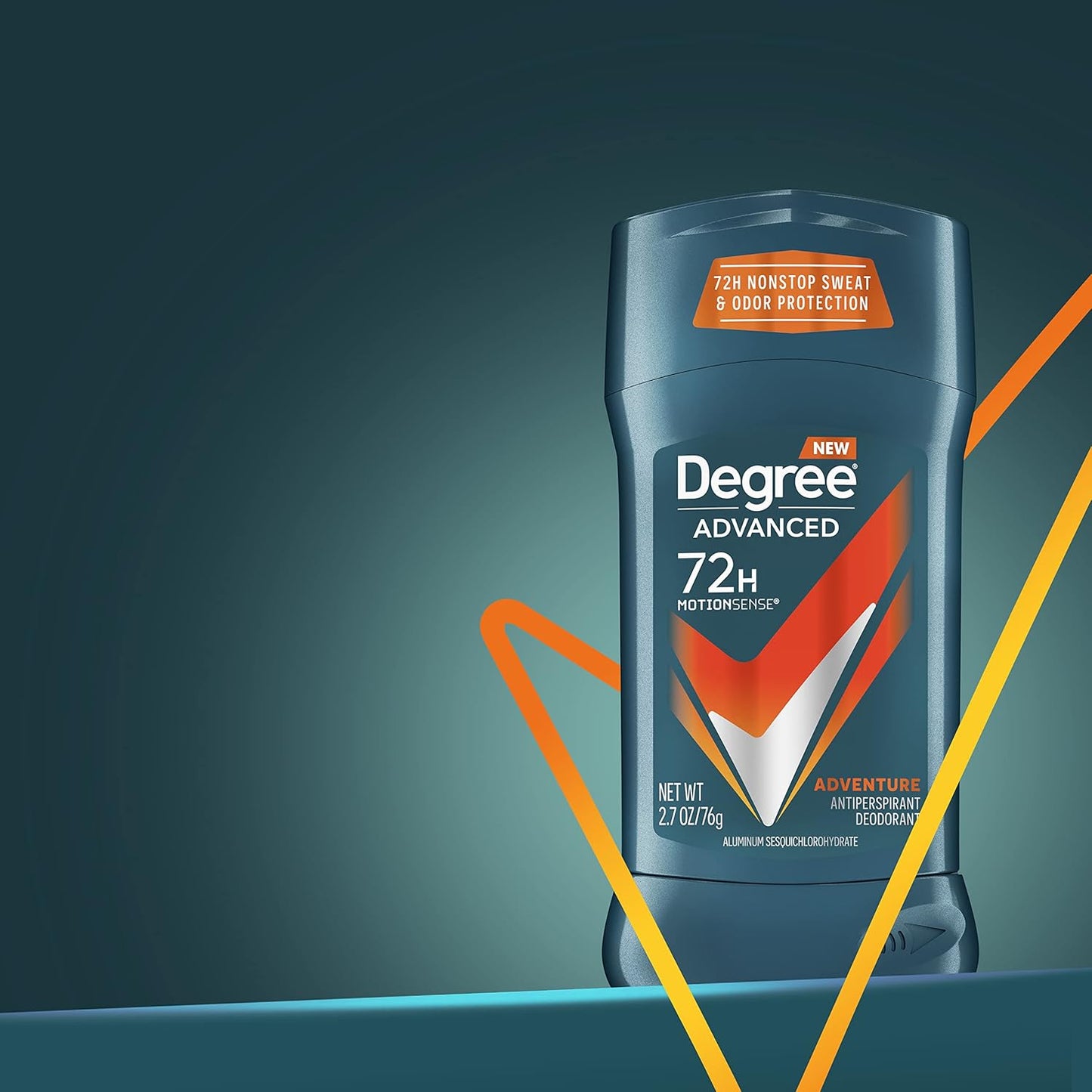 Degree Men Antiperspirant Deodorant Adventure Freshness and Odor Protection Deodorant for Men 2.7 Oz, (Pack of 4) Woodsy, Stick - 7DAY'S