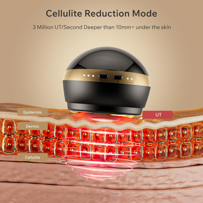 Depsoul Body Massager, 2 in 1 Professional Wireless Electric Massager, with 3 Gears for Belly, Waist, Leg, Butt, Arm - 7DAY'S