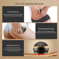 Depsoul Body Massager, 2 in 1 Professional Wireless Electric Massager, with 3 Gears for Belly, Waist, Leg, Butt, Arm - 7DAY'S