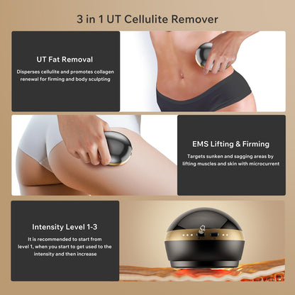 Depsoul Body Massager, 2 in 1 Professional Wireless Electric Massager, with 3 Gears for Belly, Waist, Leg, Butt, Arm - 7DAY'S