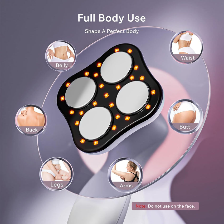 Depsoul Cellulite Massager Body Machine - 3 Modes 10 Levels with Heating Function Electric Massage Machine Body for Leg, Arm, Belly, Waist, Buttocks, Back - 7DAY'S
