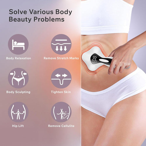 Depsoul Cellulite Massager Body Machine - 3 Modes 10 Levels with Heating Function Electric Massage Machine Body for Leg, Arm, Belly, Waist, Buttocks, Back - 7DAY'S
