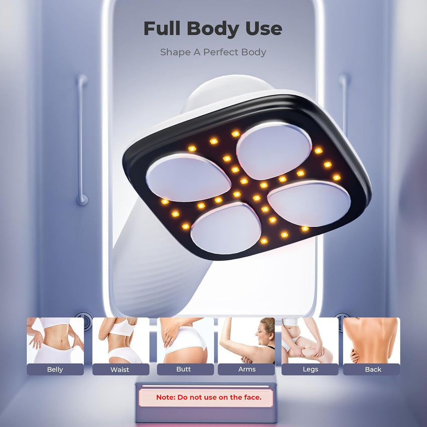 Depsoul Cellulite Massager for Women Handheld Body Massager - Cordless Massager for Belly, Arm, Waist, Leg, Butt, Back, White - 4g9722 - 7DAY'S
