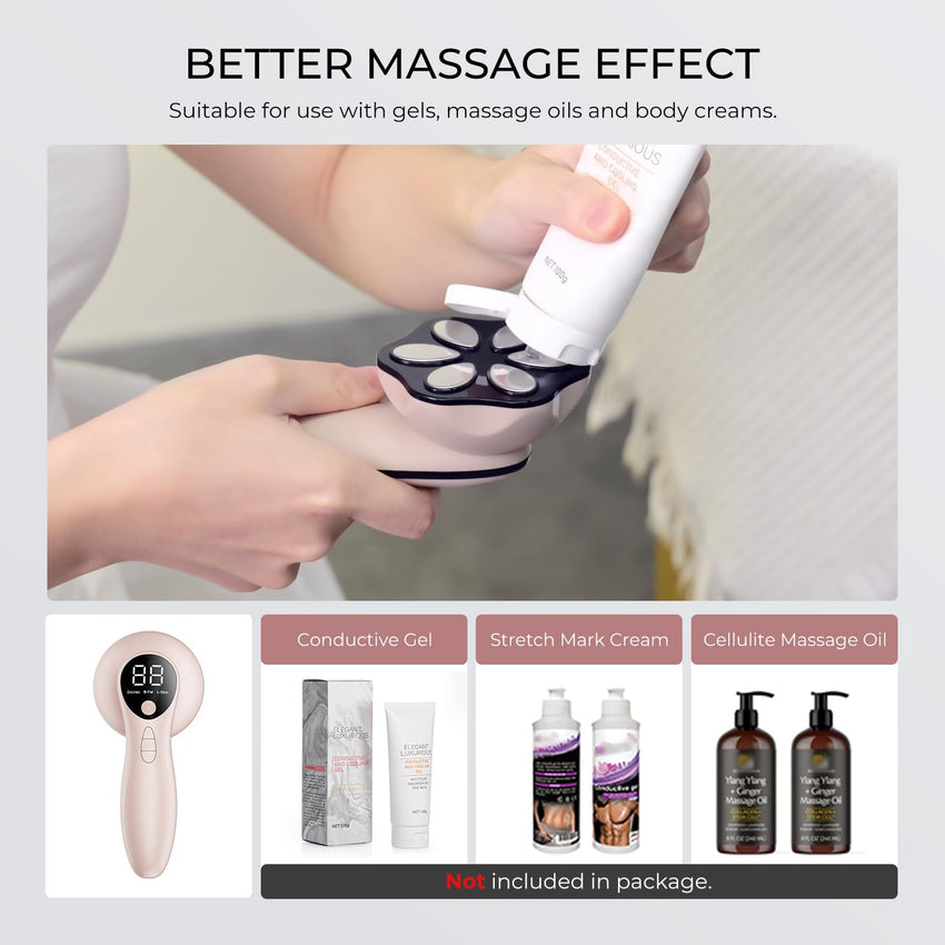 Depsoul Cellulite Massager for Women Handheld Body Massager - Cordless Massager for Belly, Arm, Waist, Leg, Butt, Back, White - 4g9722 - 7DAY'S