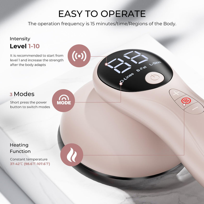 Depsoul Cellulite Massager for Women Handheld Body Massager - Cordless Massager for Belly, Arm, Waist, Leg, Butt, Back, White - 4g9722 - 7DAY'S