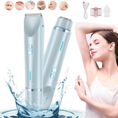 Dermawave Trimmer 2.0, Dermawave Electric Shaver, Gloaura Razor,Reshline Shaver,Smoovi 2.0 BikiniShaver,Omnicove Ladyshaver,Lazzda Bikini Trimmer,2 in 1 Women Electric Dualhead Bikini Trimmer (Pink) - 7DAY'S
