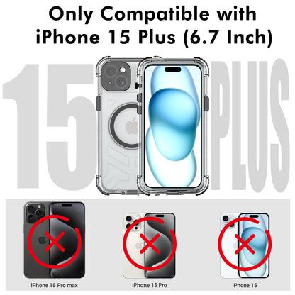 Designed for iPhone 15 Pro Max Metal Waterproof Case with Built - in Screen Protector, Metal Tough Cover Shockproof Dustproof Sturdy Durable Protective Case for iPhone 15 Pro Max - 7DAY'S