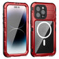 Designed for iPhone 15 Pro Max Metal Waterproof Case with Built - in Screen Protector, Metal Tough Cover Shockproof Dustproof Sturdy Durable Protective Case for iPhone 15 Pro Max - 7DAY'S