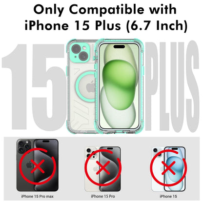 Designed for iPhone 15 Pro Max Metal Waterproof Case with Built - in Screen Protector, Metal Tough Cover Shockproof Dustproof Sturdy Durable Protective Case for iPhone 15 Pro Max - 7DAY'S