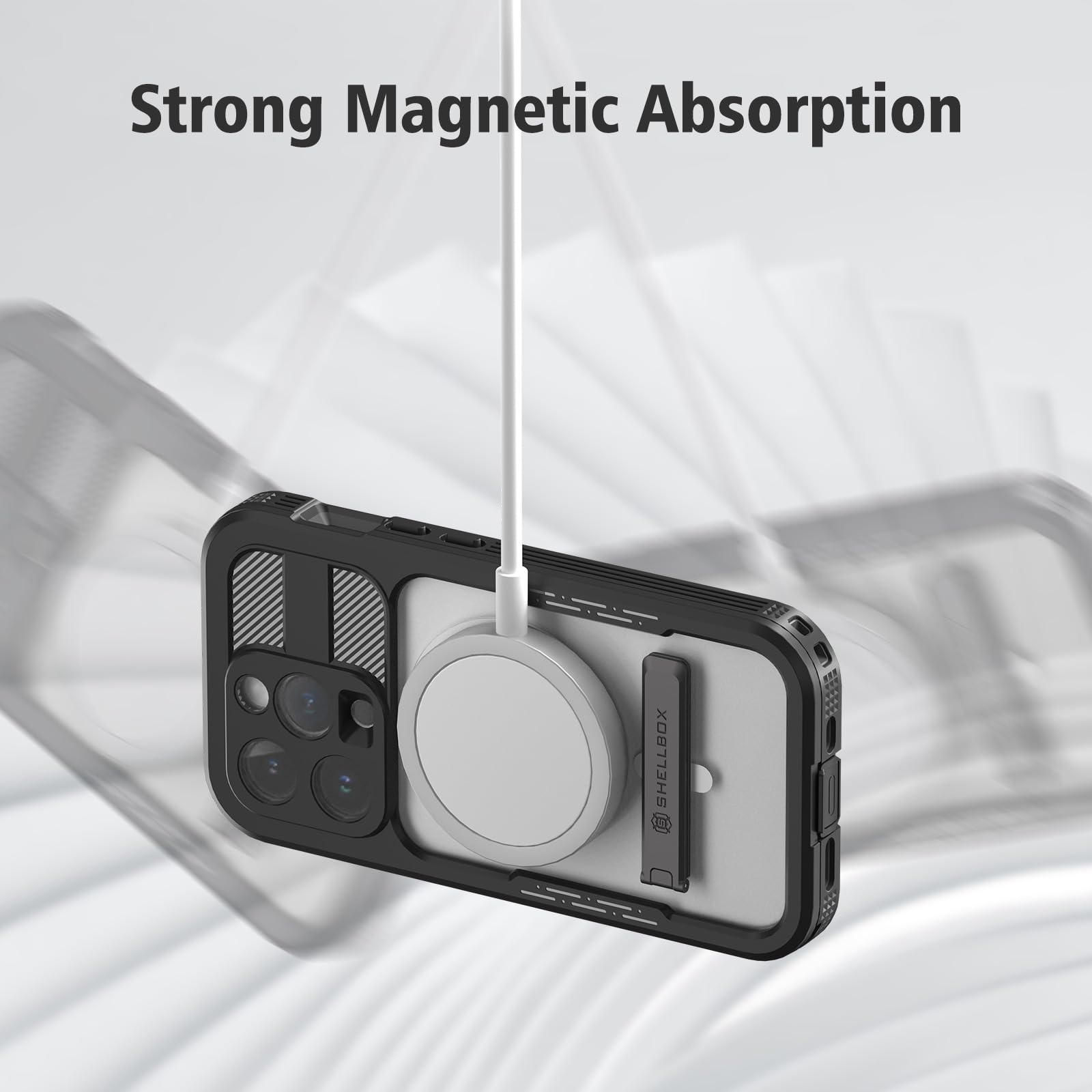 Designed for iPhone 15 Pro Max Metal Waterproof Case with Built - in Screen Protector, Metal Tough Cover Shockproof Dustproof Sturdy Durable Protective Case for iPhone 15 Pro Max - 7DAY'S
