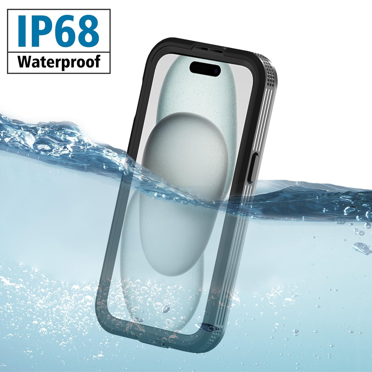 Designed for iPhone 15 Pro Max Metal Waterproof Case with Built - in Screen Protector, Metal Tough Cover Shockproof Dustproof Sturdy Durable Protective Case for iPhone 15 Pro Max - 7DAY'S