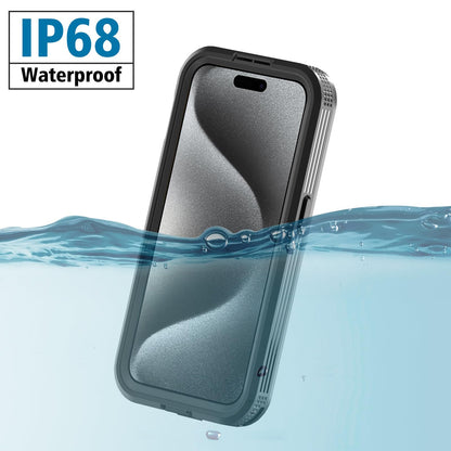 Designed for iPhone 15 Pro Max Metal Waterproof Case with Built - in Screen Protector, Metal Tough Cover Shockproof Dustproof Sturdy Durable Protective Case for iPhone 15 Pro Max - 7DAY'S