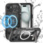 Designed for iPhone 15 Pro Max Metal Waterproof Case with Built - in Screen Protector, Metal Tough Cover Shockproof Dustproof Sturdy Durable Protective Case for iPhone 15 Pro Max - 7DAY'S