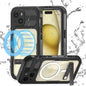 Designed for iPhone 15 Pro Max Metal Waterproof Case with Built - in Screen Protector, Metal Tough Cover Shockproof Dustproof Sturdy Durable Protective Case for iPhone 15 Pro Max - 7DAY'S