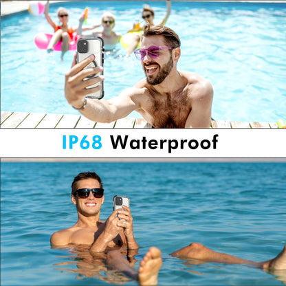 Designed for iPhone 15 Pro Max Metal Waterproof Case with Built - in Screen Protector, Metal Tough Cover Shockproof Dustproof Sturdy Durable Protective Case for iPhone 15 Pro Max - 7DAY'S