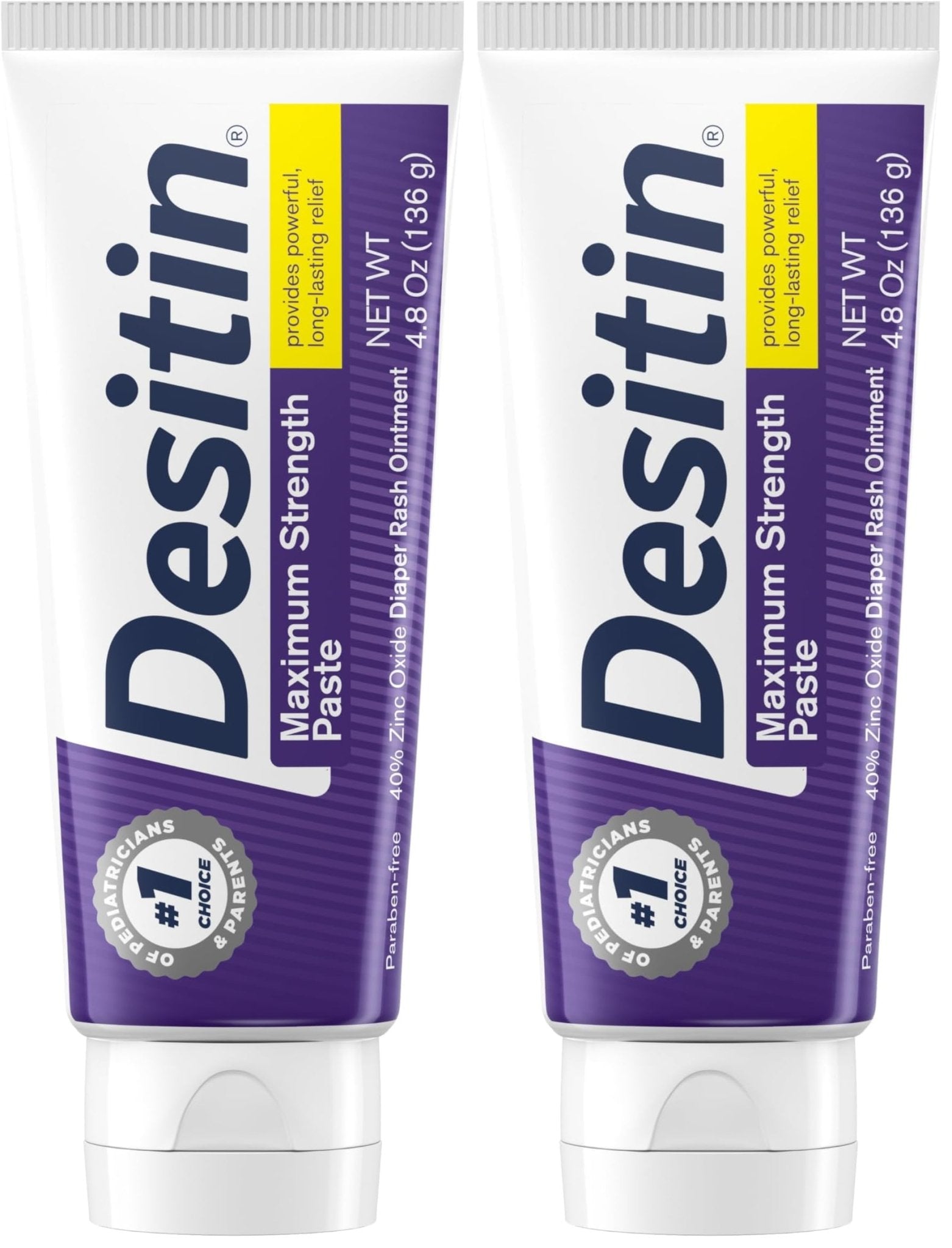 Desitin Maximum Strength Baby Diaper Rash Cream, 40% Zinc Oxide for Treatment, Relief & Prevention, Hypoallergenic, Phthalate - & Paraben - Free Paste, Protects Skin for 12 Hours, 4.8 oz - 7DAY'S