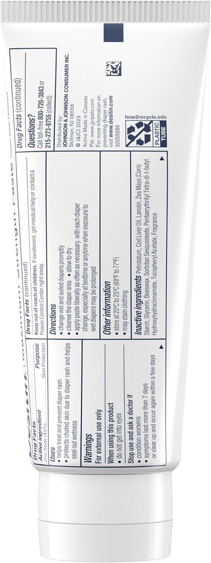 Desitin Maximum Strength Baby Diaper Rash Cream, 40% Zinc Oxide for Treatment, Relief & Prevention, Hypoallergenic, Phthalate - & Paraben - Free Paste, Protects Skin for 12 Hours, 4.8 oz - 7DAY'S