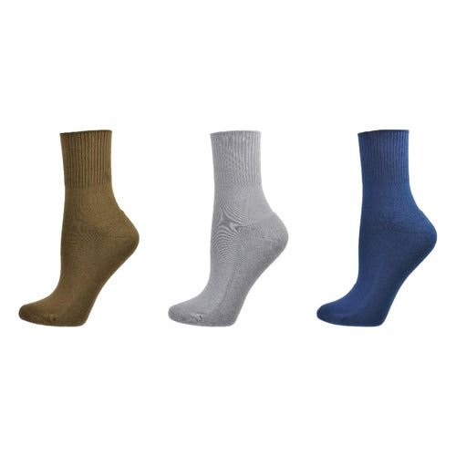 Diabetic/Arthritic Cushioned Cotton Ankle Socks 3 Pack Women Socks - 7DAY'S
