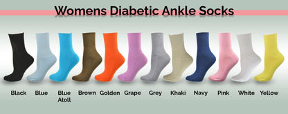 Diabetic/Arthritic Cushioned Cotton Ankle Socks 3 Pack Women Socks - 7DAY'S