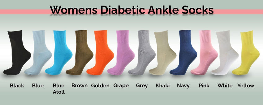 Diabetic/Arthritic Cushioned Cotton Ankle Socks 3 Pack Women Socks - 7DAY'S