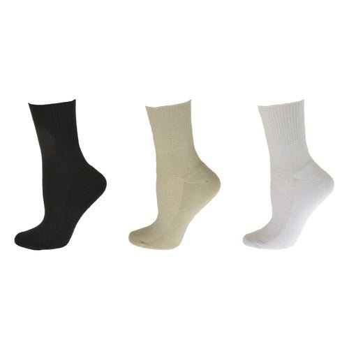 Diabetic/Arthritic Cushioned Cotton Ankle Socks 3 Pack Women Socks - 7DAY'S