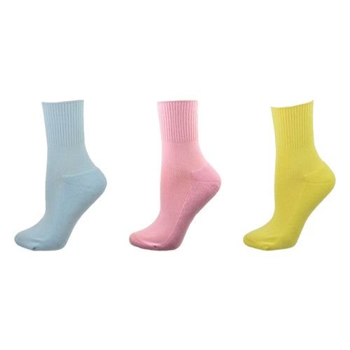Diabetic/Arthritic Cushioned Cotton Ankle Socks 3 Pack Women Socks - 7DAY'S