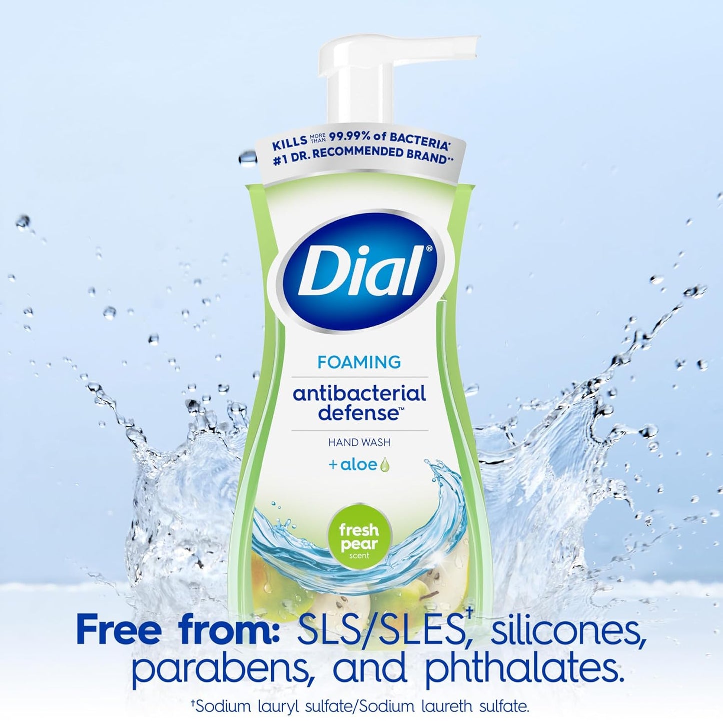 Dial Antibacterial Foaming Hand Wash, Fresh Pear, 7.5 fl oz Pack of 6) - 7DAY'S