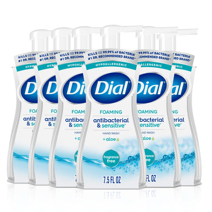Dial Antibacterial Foaming Hand Wash, Fresh Pear, 7.5 fl oz Pack of 6) - 7DAY'S