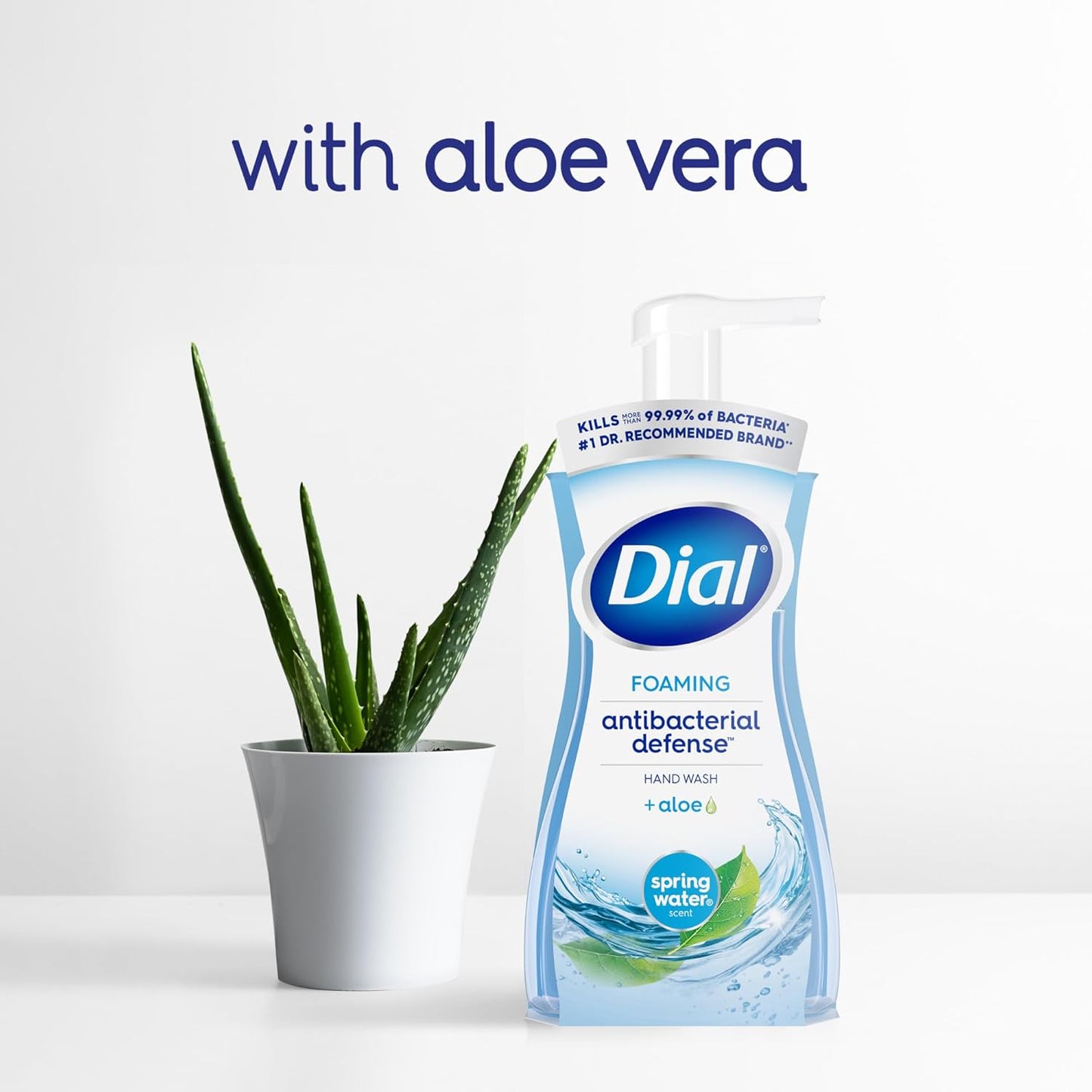 Dial Antibacterial Foaming Hand Wash, Spring Water, 7.5 fl oz (Pack of 6) - 7DAY'S
