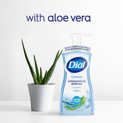 Dial Antibacterial Foaming Hand Wash, Spring Water, 7.5 fl oz (Pack of 6) - 7DAY'S