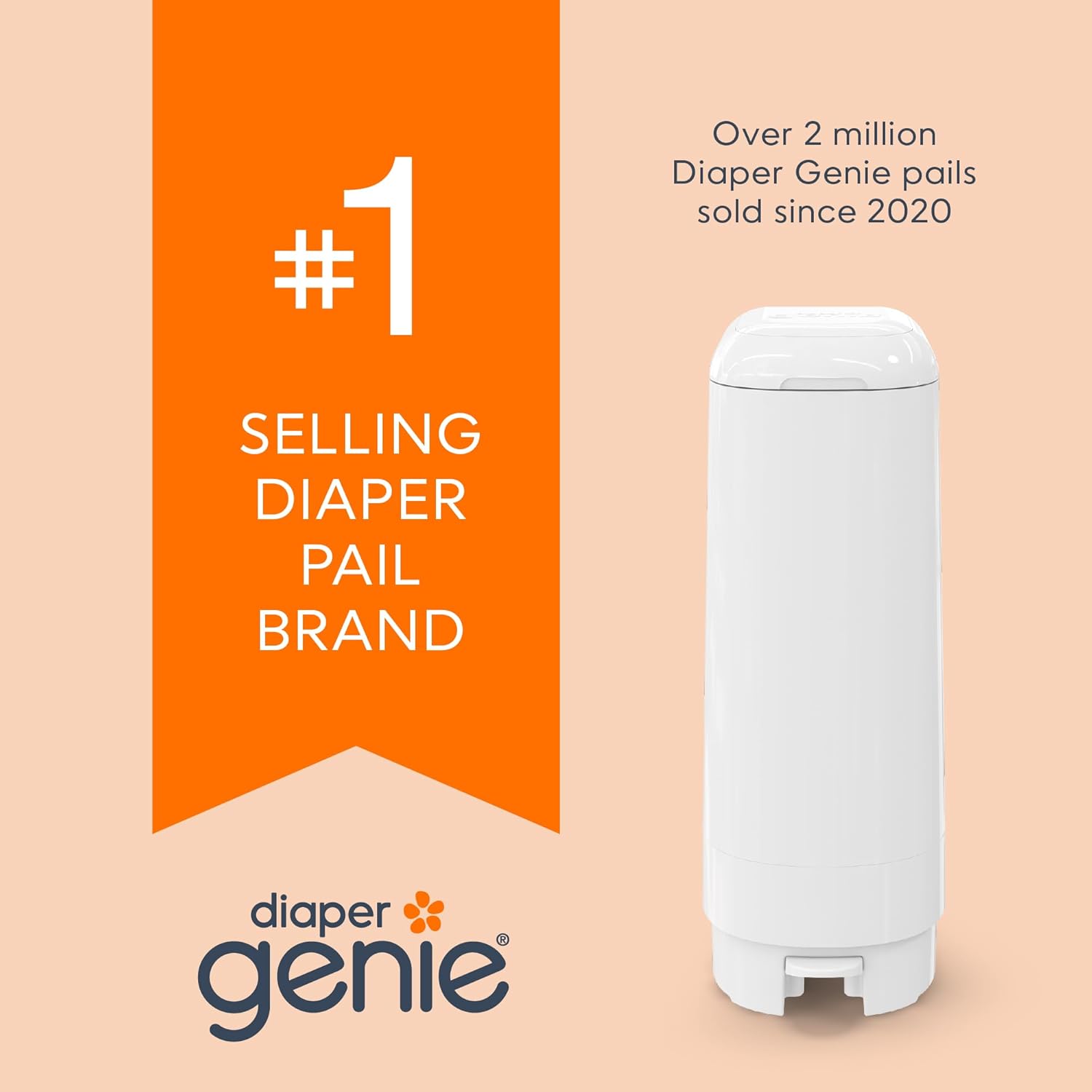 Diaper Genie Easy Roll Refill | 30 Bags Per Refill | Holds Up to 1410 Newborn Diapers | Odor Control | Diaper Pail Refill Bags | Fits Diaper Genie Signature & Platinum Pails - 7DAY'S
