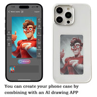 DIY E - Ink Phone Case for iPhone 15 Pro Max APP Operation Smart Photo Rear Projection Customiza Phone Case Instantly Display Photos On The Ink Screen Back Cover Personalize Your Phone case - 7DAY'S