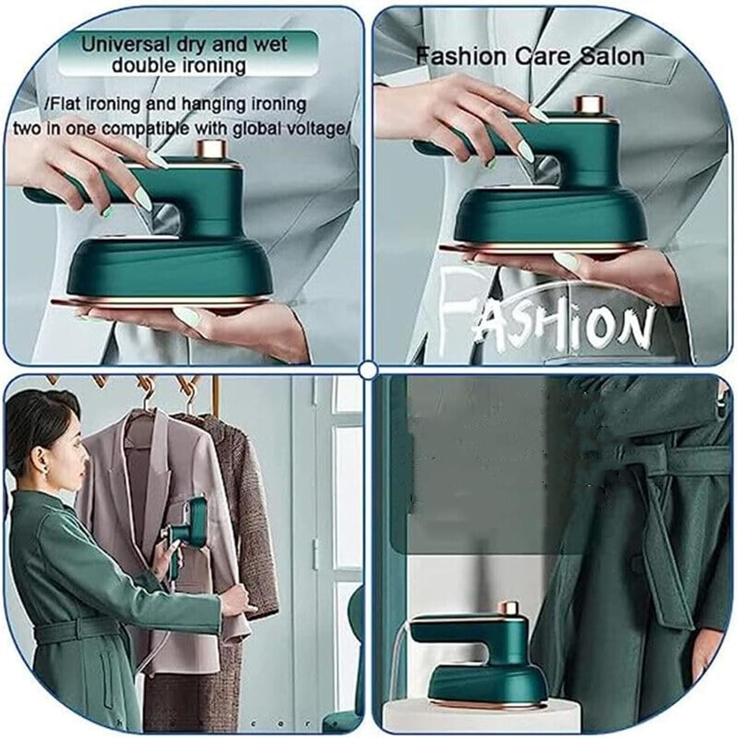 Dodorado Steam Iron, Peachloft Steamer, Portable Steamer for Clothes Travel, Household Handheld Portable Garment Steamer, Travel Size Clothes Steamers, Handheld Portable Iron, Rapid Heating (White) - 7DAY'S