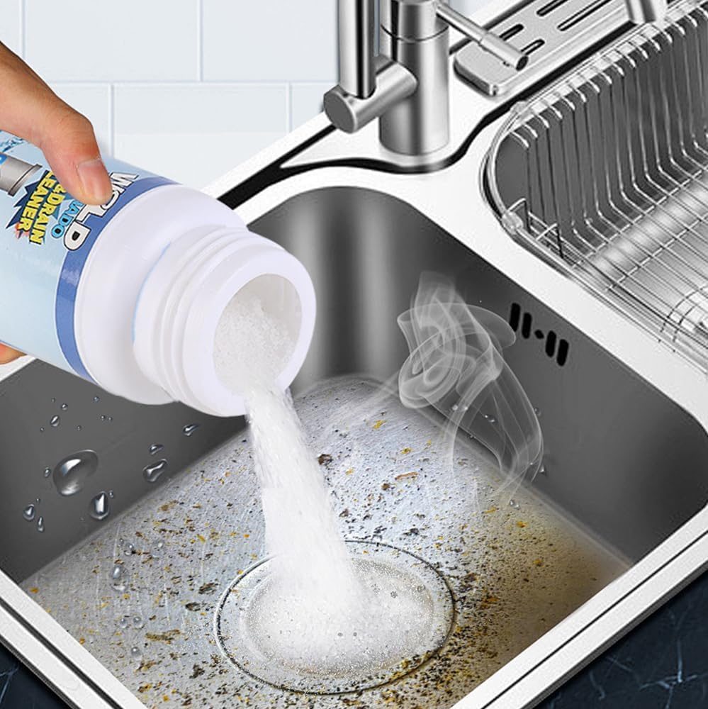 DodoradoDrain Cleaner, Benighty Drain Cleaner, Worldtornado Sink DrainCleaner, Powerful Sink & DrainCleaner, Dredge Blast Pipe Cleaner, Powerful Pipe Dredging Agent for Home Kitchen Toilet (2) - 7DAY'S