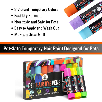 Dog Hair Dye 8 Color Dog Safe Hair Dye Non Toxic & Temporary Pet Hair Dye for Dogs - 7DAY'S